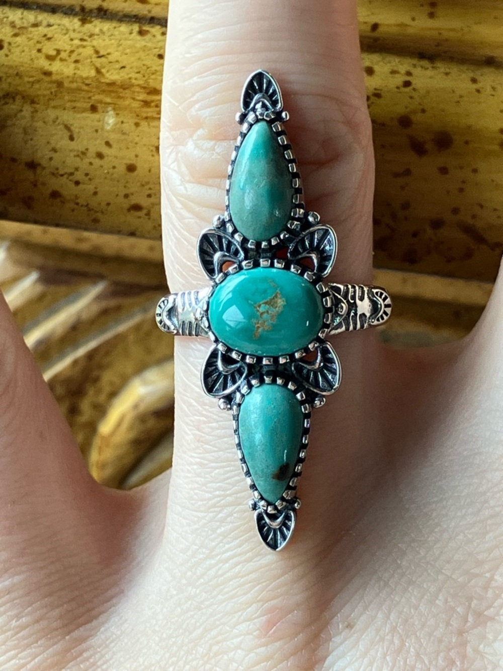Royston Turquoise Sterling Silver Ring Size 6